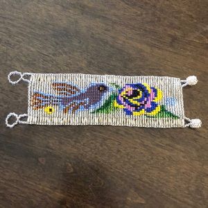 Bird Flower Beaded Bracelet